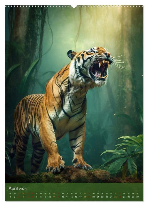 Wilde Raubkatzen (CALVENDO Premium Wandkalender 2026)