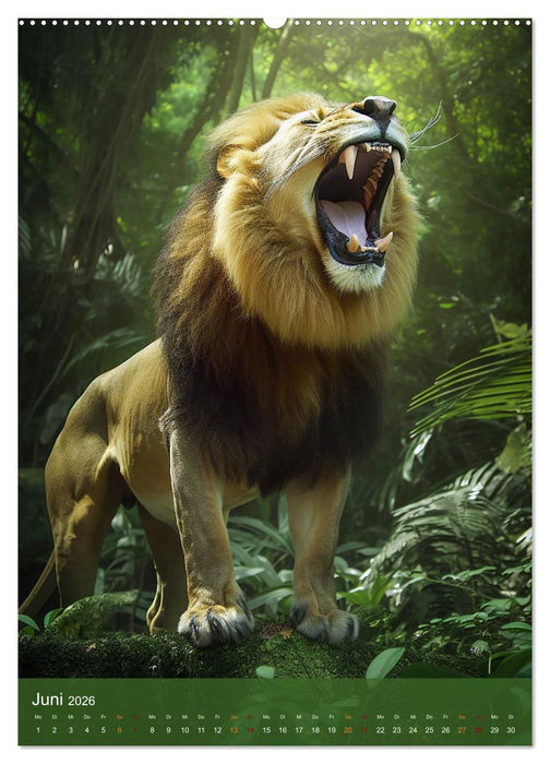 Wilde Raubkatzen (CALVENDO Premium Wandkalender 2026)