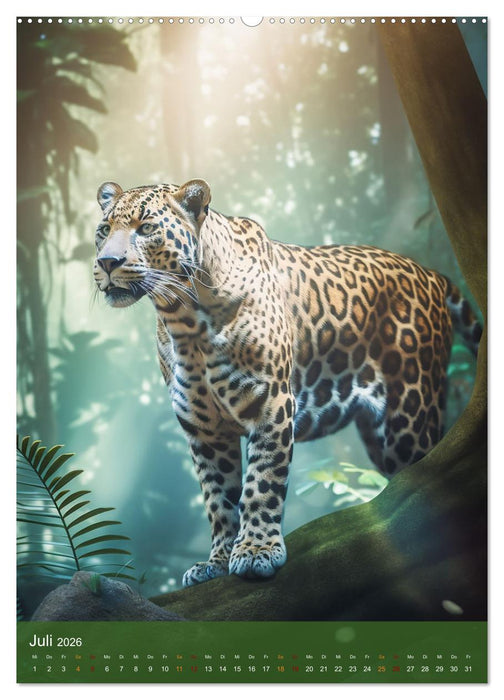 Wilde Raubkatzen (CALVENDO Premium Wandkalender 2026)