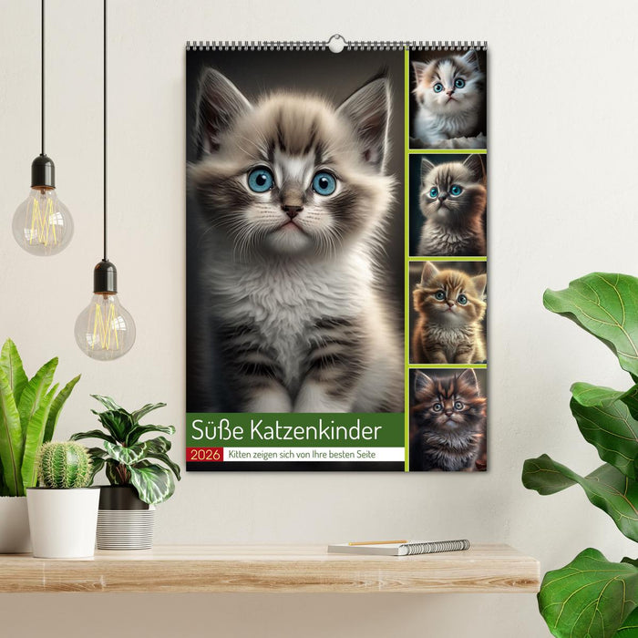 Süße Katzenkinder (CALVENDO Wandkalender 2026)