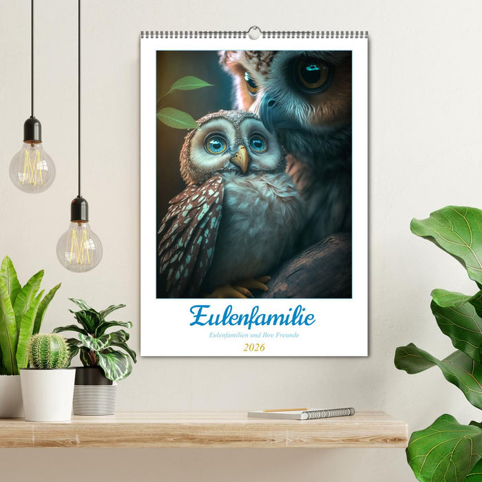Eulenfamilie (CALVENDO Wandkalender 2026)