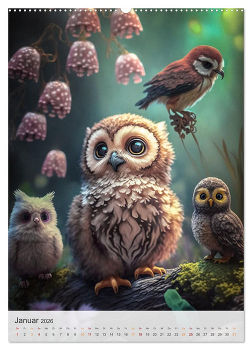 Eulenfamilie (CALVENDO Wandkalender 2026)