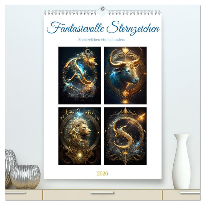 Fantasievolle Sternzeichen (CALVENDO Premium Wandkalender 2026)