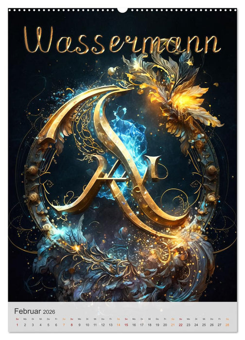 Fantasievolle Sternzeichen (CALVENDO Premium Wandkalender 2026)