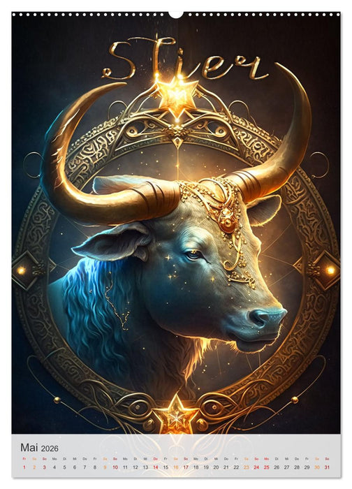 Fantasievolle Sternzeichen (CALVENDO Premium Wandkalender 2026)