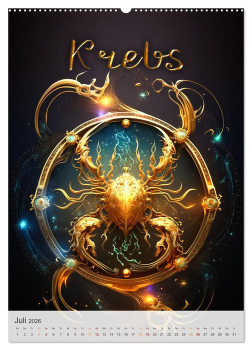 Fantasievolle Sternzeichen (CALVENDO Premium Wandkalender 2026)
