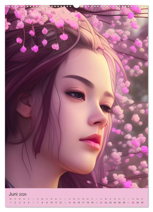 Japanische Kirschblüten - Portraits zum Träumen (CALVENDO Premium Wandkalender 2026)