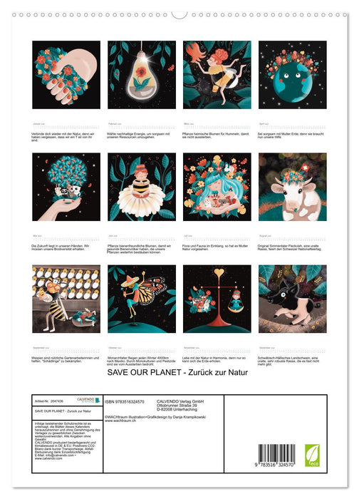 SAVE OUR PLANET - Zurück zur Natur (CALVENDO Premium Wandkalender 2026)