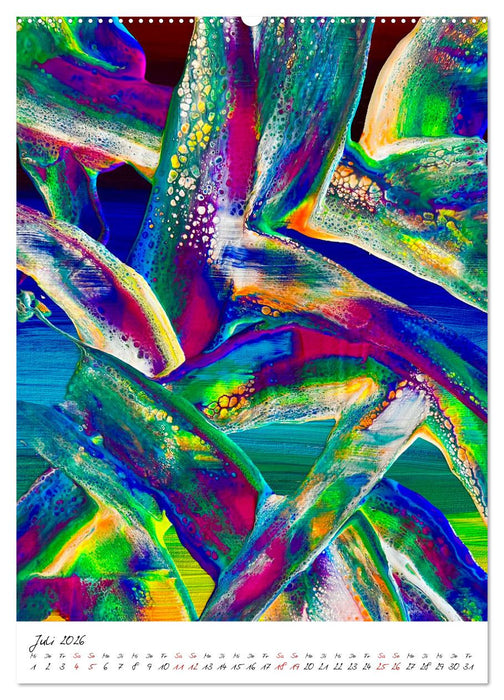 Dein buntes abstraktes Jahr (CALVENDO Premium Wandkalender 2026)