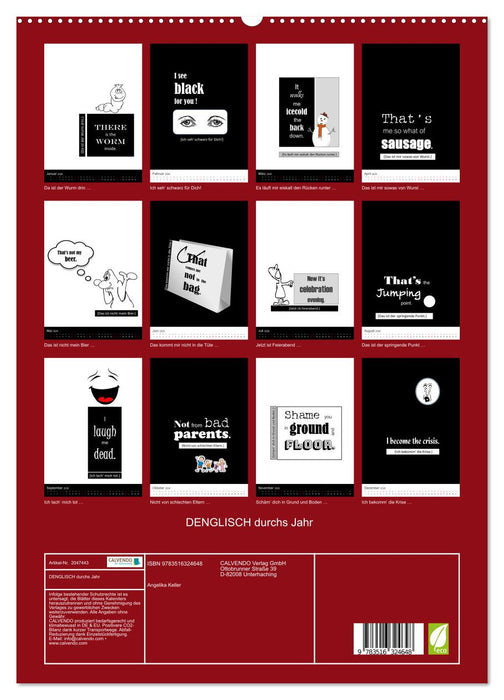 DENGLISCH durchs Jahr (CALVENDO Premium Wandkalender 2026)