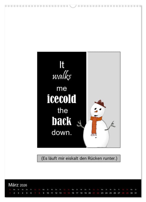 DENGLISCH durchs Jahr (CALVENDO Premium Wandkalender 2026)