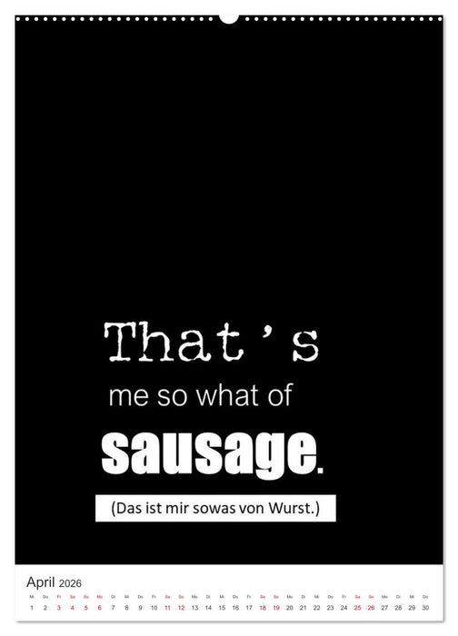 DENGLISCH durchs Jahr (CALVENDO Premium Wandkalender 2026)