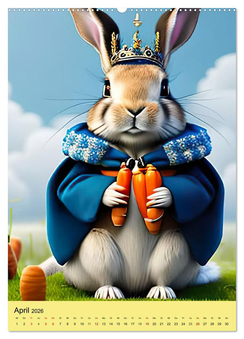 Tiere als Könige (CALVENDO Premium Wandkalender 2026)