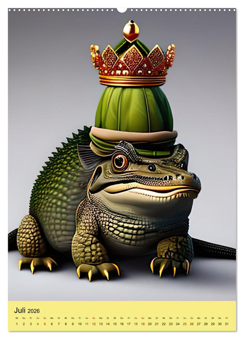 Tiere als Könige (CALVENDO Premium Wandkalender 2026)