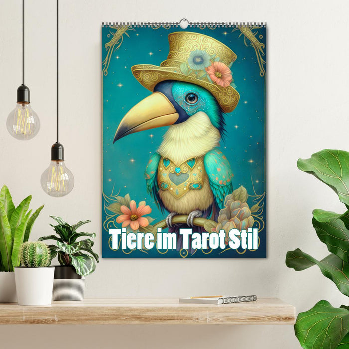 Tiere im Tarot Stil (CALVENDO Wandkalender 2026)