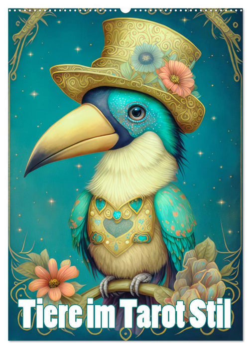 Tiere im Tarot Stil (CALVENDO Wandkalender 2026)