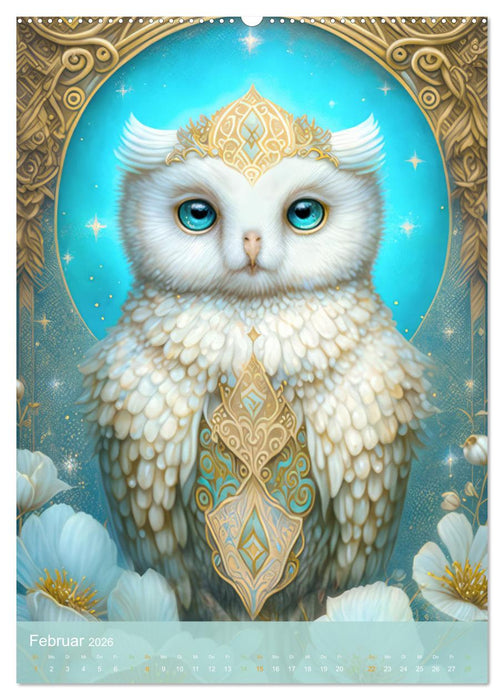 Tiere im Tarot Stil (CALVENDO Wandkalender 2026)