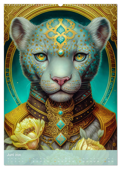 Tiere im Tarot Stil (CALVENDO Wandkalender 2026)