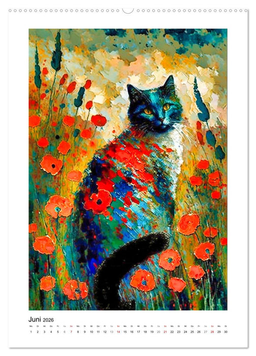 Katzengemälde (CALVENDO Premium Wandkalender 2026)