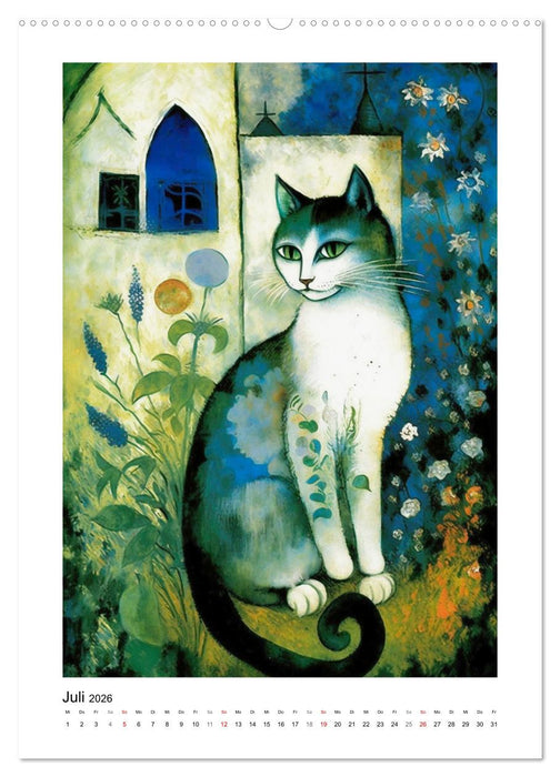 Katzengemälde (CALVENDO Premium Wandkalender 2026)