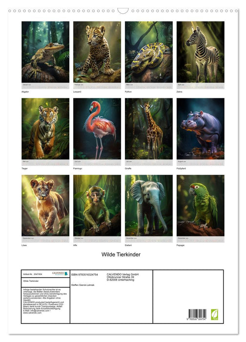 Wilde Tierkinder (CALVENDO Wandkalender 2026)