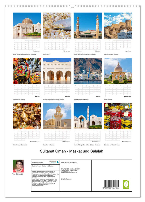 Sultanat Oman - Maskat und Salalah (CALVENDO Premium Wandkalender 2026)