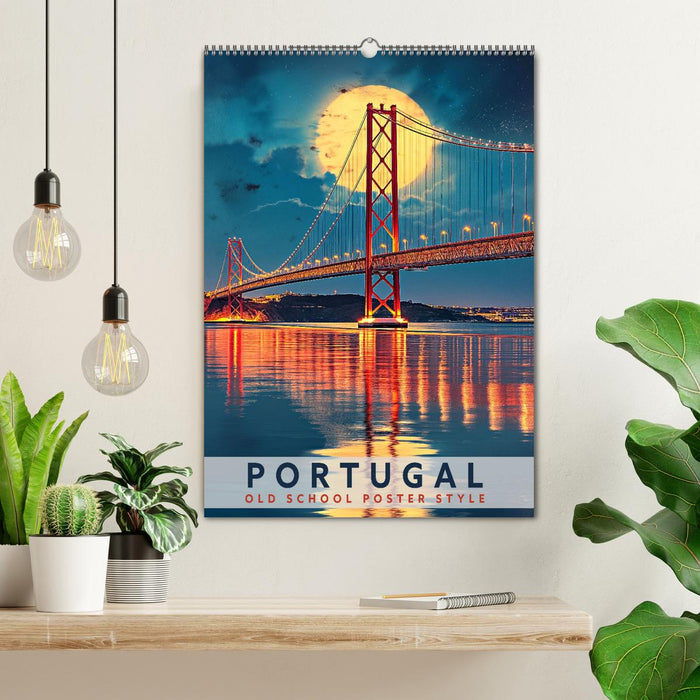 Portugal - Old School Poster Style (CALVENDO Wandkalender 2026)