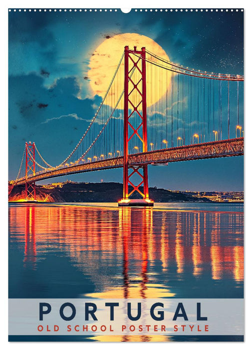 Portugal - Old School Poster Style (CALVENDO Wandkalender 2026)