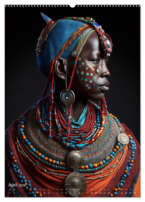 Inspiriert von den Massai, den stolzen Kriegern Afrikas (CALVENDO Premium Wandkalender 2026)