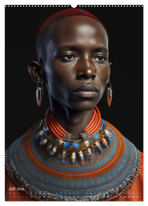 Inspiriert von den Massai, den stolzen Kriegern Afrikas (CALVENDO Premium Wandkalender 2026)