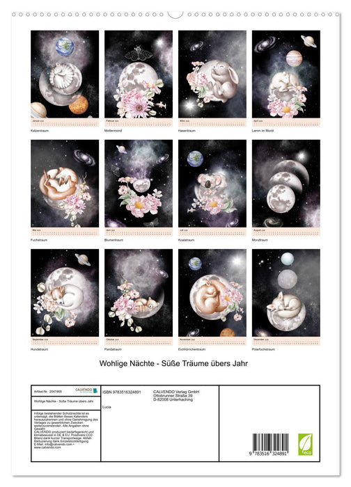 Wohlige Nächte - Süße Träume übers Jahr (CALVENDO Premium Wandkalender 2026)