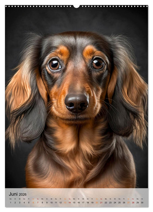 Der Dackel - klein aber mutig (CALVENDO Premium Wandkalender 2026)