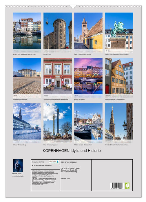 KOPENHAGEN Idylle und Historie (CALVENDO Wandkalender 2026)
