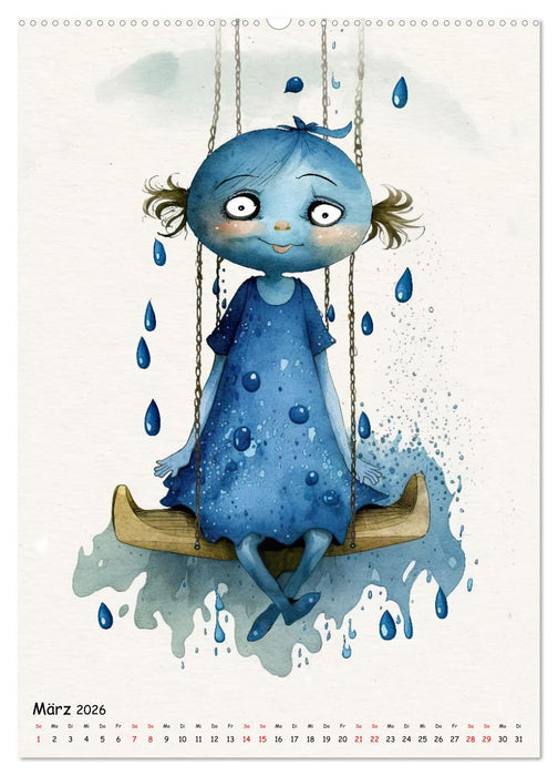 Die Blaue Träumerin (CALVENDO Premium Wandkalender 2026)