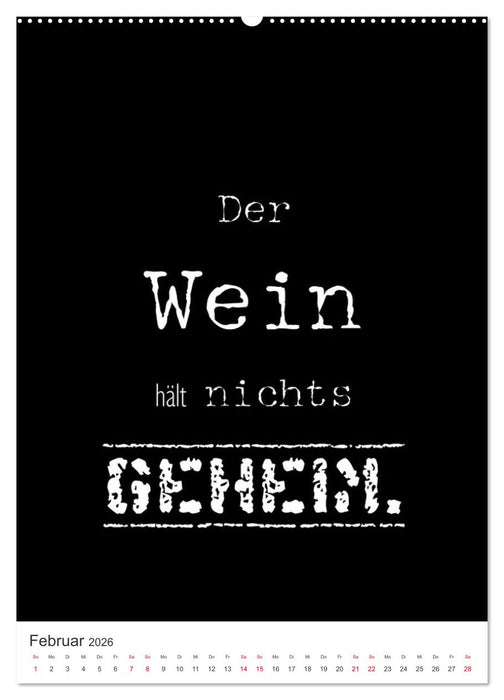 SPRUCH-Beutel voller Sprüche rund ums TRINKEN (CALVENDO Premium Wandkalender 2026)