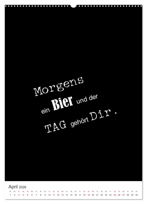 SPRUCH-Beutel voller Sprüche rund ums TRINKEN (CALVENDO Premium Wandkalender 2026)