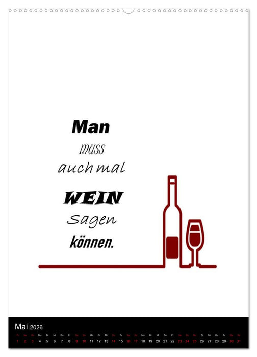 SPRUCH-Beutel voller Sprüche rund ums TRINKEN (CALVENDO Premium Wandkalender 2026)