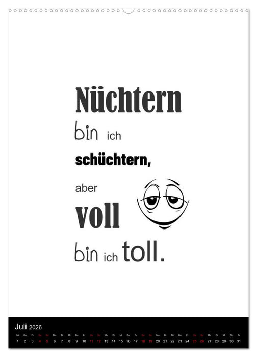 SPRUCH-Beutel voller Sprüche rund ums TRINKEN (CALVENDO Premium Wandkalender 2026)