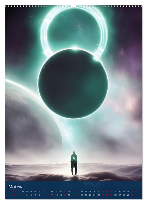 Mondnächte- Mondverzauberte Nächte aus der KI (CALVENDO Premium Wandkalender 2026)