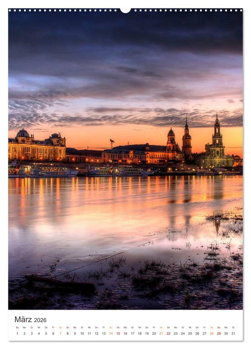 Highlights in Dresden (CALVENDO Premium Wandkalender 2026)