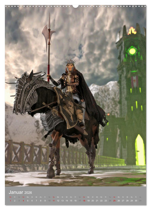 Fantasy Kriegerinnen (CALVENDO Premium Wandkalender 2026)