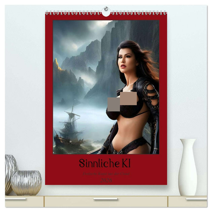 Sinnliche KI - Erotische Kunst aus der Cloud (CALVENDO Premium Wandkalender 2026)