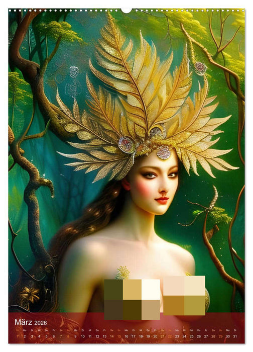 Sinnliche KI - Erotische Kunst aus der Cloud (CALVENDO Premium Wandkalender 2026)