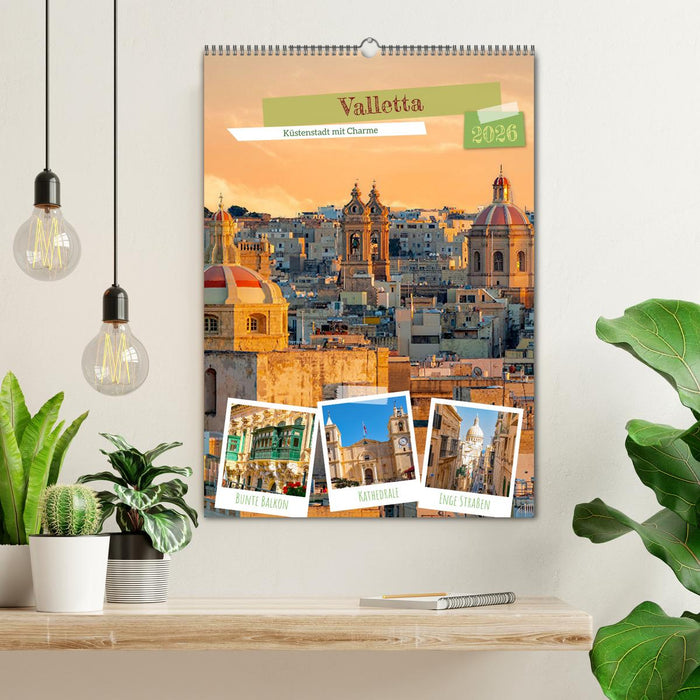 Valletta - Küstenstadt mit Charme (CALVENDO Wandkalender 2026)