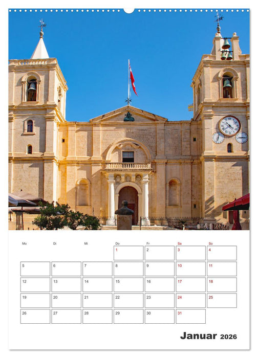 Valletta - Küstenstadt mit Charme (CALVENDO Wandkalender 2026)