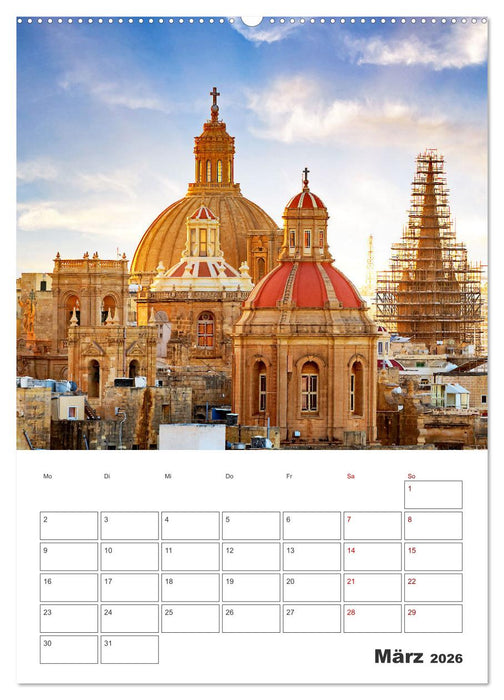 Valletta - Küstenstadt mit Charme (CALVENDO Wandkalender 2026)