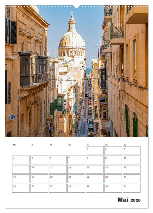 Valletta - Küstenstadt mit Charme (CALVENDO Wandkalender 2026)