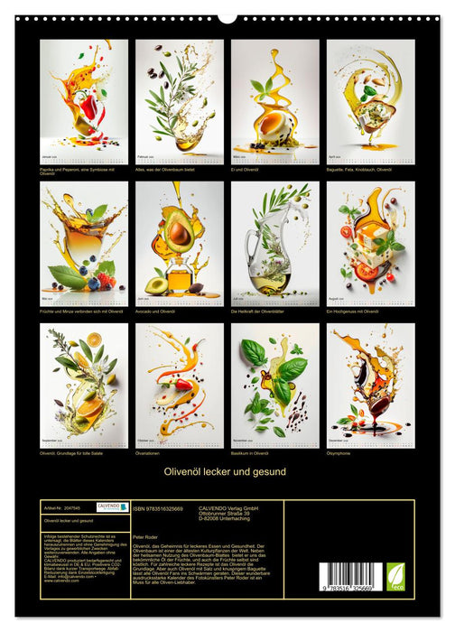 Olivenöl lecker und gesund (CALVENDO Premium Wandkalender 2026)