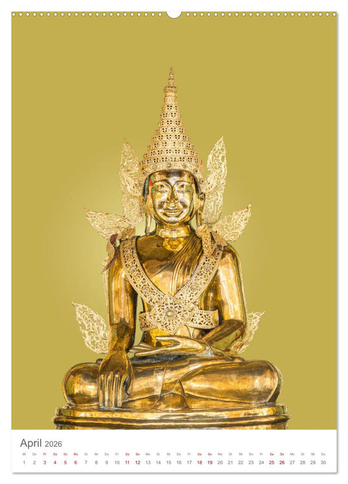 Buddha trägt Gold (CALVENDO Premium Wandkalender 2026)