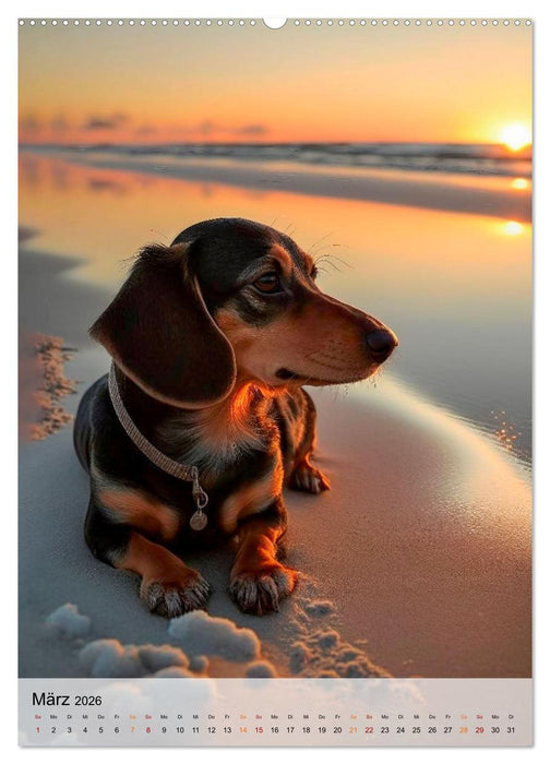 Der Dackel - klein aber mutig (CALVENDO Wandkalender 2026)